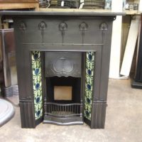 Edwardian Art Nouveau Tiled Combination Fireplace - 197TC