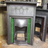 Antique Edwardian Tiled Fireplace - 257TC