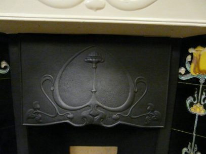 Reclaimed Art Nouveau-Style Fireplace -010TC - Image 6