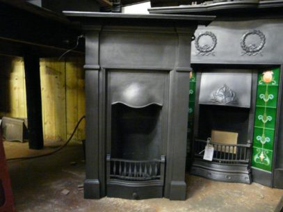Antique Edwardian Bedroom Fireplace -087B