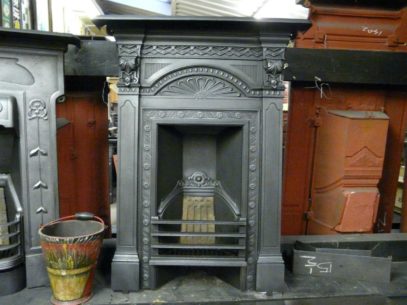 Victorian Cast Iron Bedroom Fireplace -112B