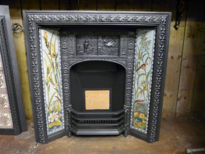 Victorian/Arts & Crafts Tiled Fireplace Insert - 156TI 