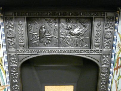 Victorian/Arts & Crafts Tiled Fireplace Insert - 156TI  - Image 5