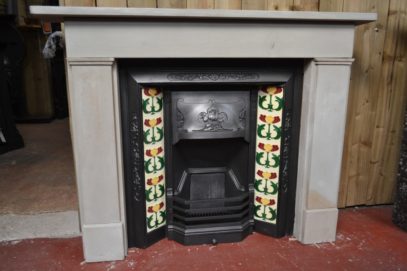 Original Art Nouveau Tiled Insert 864TI Antique Fireplace Company