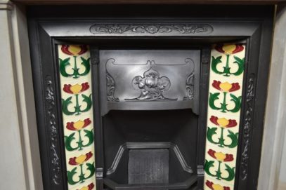 Original Art Nouveau Tiled Insert 864TI Antique Fireplace Company