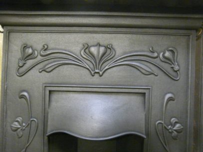 Antique Edwardian Art Nouveau Bedroom Fireplace - 274B - Image 2