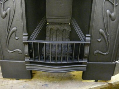 Antique Edwardian Art Nouveau Bedroom Fireplace - 274B - Image 3