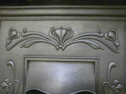 Antique Edwardian Art Nouveau Bedroom Fireplace - 274B - Image 4