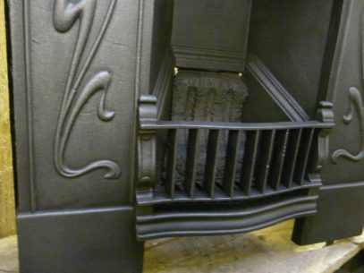 Antique Edwardian Art Nouveau Bedroom Fireplace - 274B - Image 7