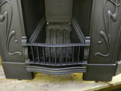 Antique Edwardian Art Nouveau Bedroom Fireplace - 274B - Image 8