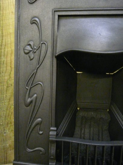 Antique Edwardian Art Nouveau Bedroom Fireplace - 274B - Image 10