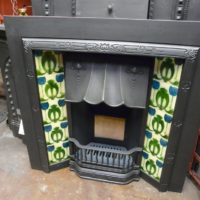 Art Nouveau Tiled Fireplace Insert - 127TI
