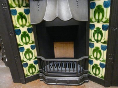 127TI - Art Nouveau Tiled Fireplace Insert - Image 3