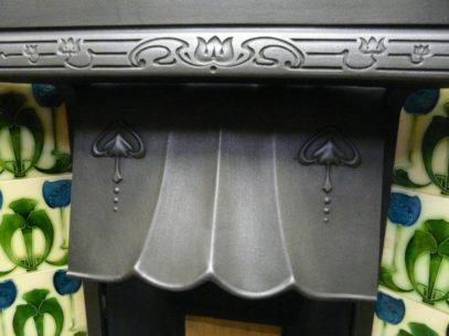 127TI - Art Nouveau Tiled Fireplace Insert - Image 4