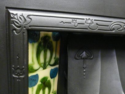 127TI - Art Nouveau Tiled Fireplace Insert - Image 7