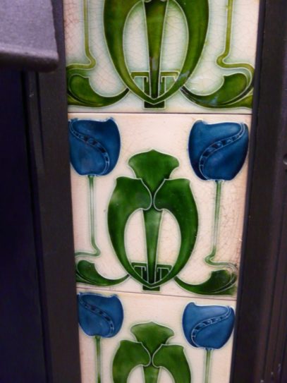 127TI - Art Nouveau Tiled Fireplace Insert - Image 10