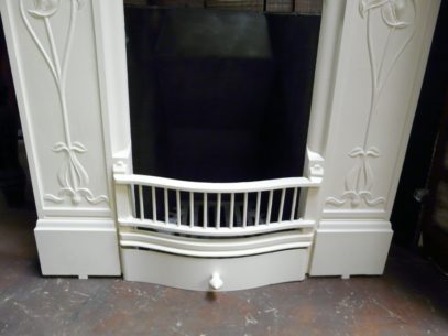 Reclaimed Art Nouveau Cast Iron Fireplace - 201MC  - Image 4
