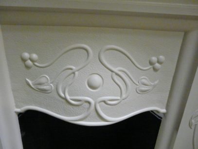 Reclaimed Art Nouveau Cast Iron Fireplace - 201MC  - Image 5