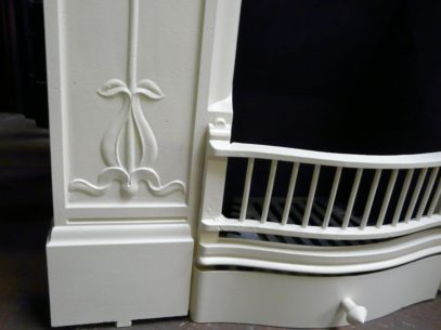 Reclaimed Art Nouveau Cast Iron Fireplace - 201MC  - Image 8