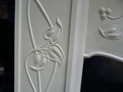 Reclaimed Art Nouveau Cast Iron Fireplace - 201MC  - Image 9