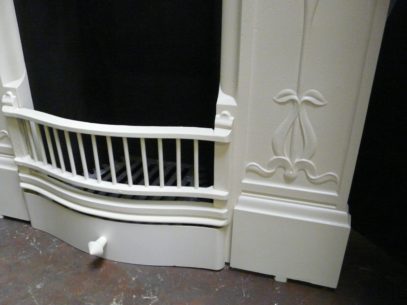 Reclaimed Art Nouveau Cast Iron Fireplace - 201MC  - Image 13