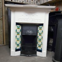 069TC-1225_Original_Art_Nouveau_Tiled_Combination_Fireplace