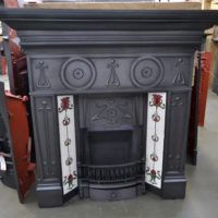 Edwardian Art Nouveau Tiled Fireplace - 1002TC - Oldfireplaces