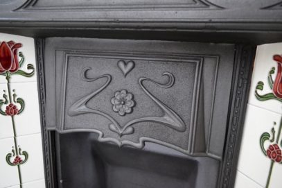 Edwardian Art Nouveau Tiled Fireplace - 1002TC - Oldfireplaces