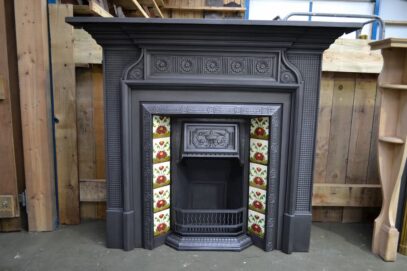 Victorian Surround & Tiled Fireplace Insert - Oldfireplaces