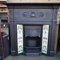 Reclaimed Art Nouveau Tiled Fireplace 1104TC - Oldfireplaces