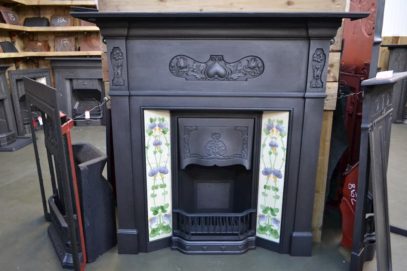 Reclaimed Art Nouveau Tiled Fireplace 1104TC - Oldfireplaces