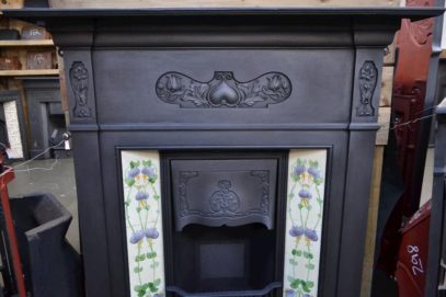 Reclaimed Art Nouveau Tiled Fireplace 1104TC - Oldfireplaces