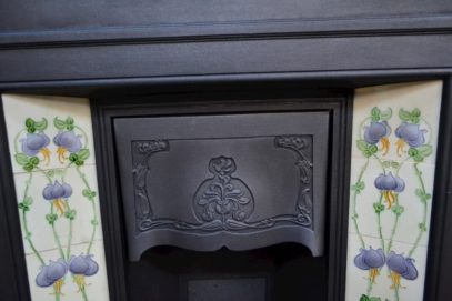 Reclaimed Art Nouveau Tiled Fireplace 1104TC - Oldfireplaces