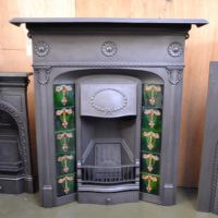 Edwardian Cast Iron Tiled Fireplace - 1139TC - Oldfireplaces