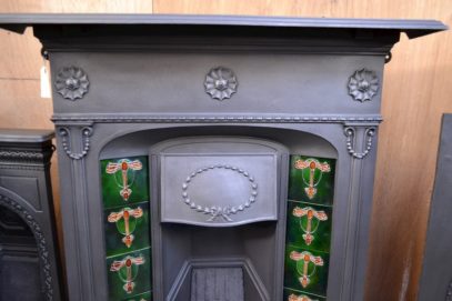 Edwardian Cast Iron Tiled Fireplace - 1139TC - Oldfireplaces