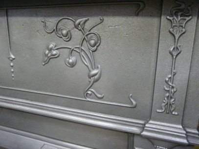 Art Nouveau Cast Iron Surround - 094CS-1183 - Image 3