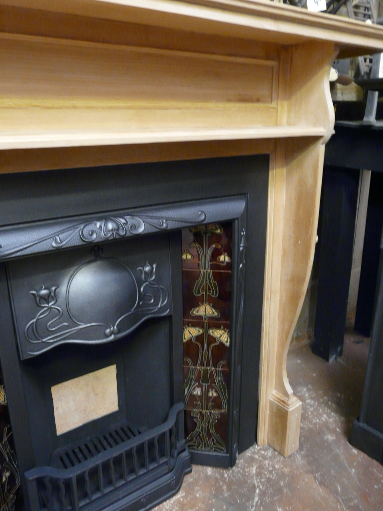 Arts & Crafts Pine Fireplace Surround 1077WS Old Fireplaces