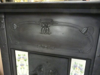 Art Nouveau Tiled Combination Fireplace - 1237TC - Image 9