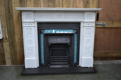 Victorian Carved Carrara Marble Fire Surround 1275MS