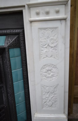 Victorian Carved Carrara Marble Fire Surround 1275MS