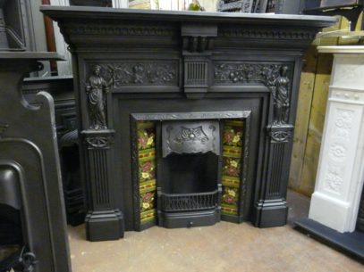 036CS_1324_Victorian_'Peace_&_Plenty'_Cast_Iron_Fireplace_Surround