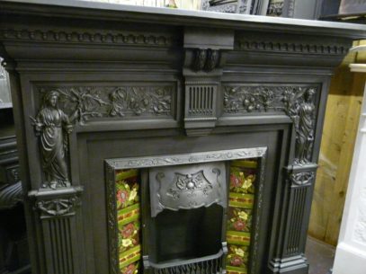 036CS_1324_Victorian_'Peace_&_Plenty'_Cast_Iron_Fireplace_Surround
