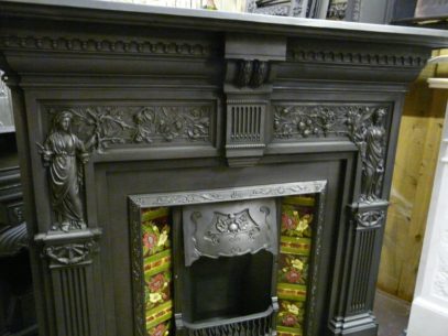 036CS_1324_Victorian_'Peace_&_Plenty'_Cast_Iron_Fireplace_Surround