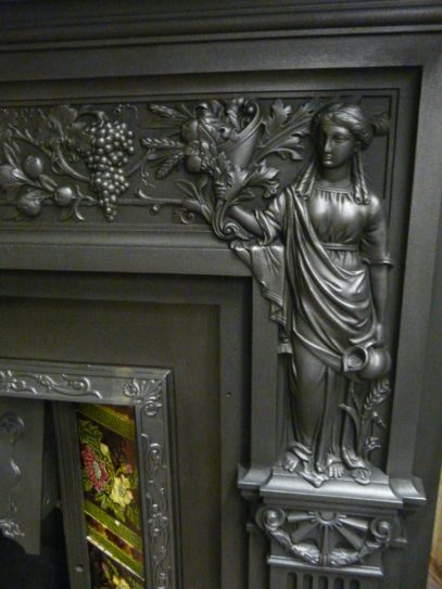 036CS_1324_Victorian_'Peace_&_Plenty'_Cast_Iron_Fireplace_Surround