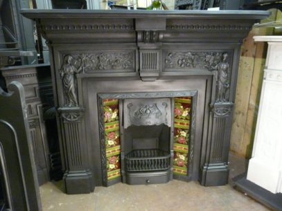 036CS_1324_Victorian_'Peace_&_Plenty'_Cast_Iron_Fireplace_Surround