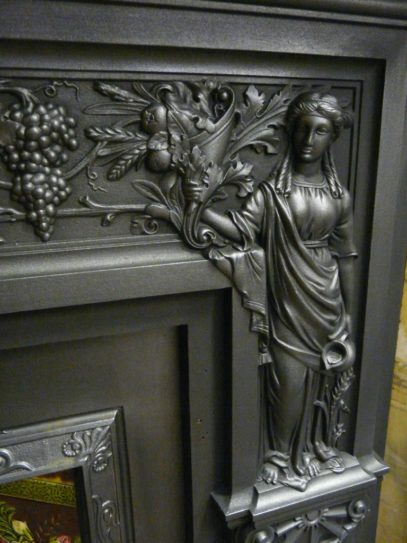 036CS_1324_Victorian_'Peace_&_Plenty'_Cast_Iron_Fireplace_Surround