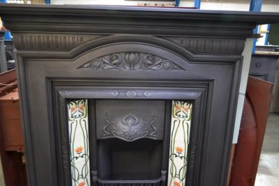 Art Nouveau Cast Iron Fire Surround 1686CS - Oldfireplaces