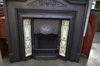 Art Nouveau Cast Iron Fire Surround 1686CS - Oldfireplaces