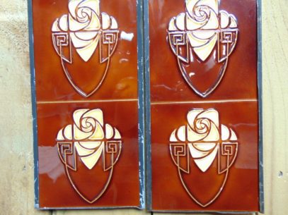 Art Nouveau/Arts & Crafts Fireplace Tiles - AN042 - Image 4
