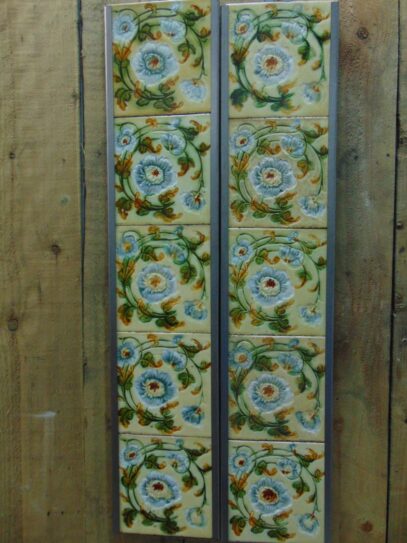 Victorian Majolica Fireplace Tiles - V057 Oldfireplaces